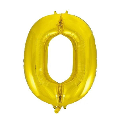 34-Inch Gold Birthday Party Number Balloons – Helium Quality