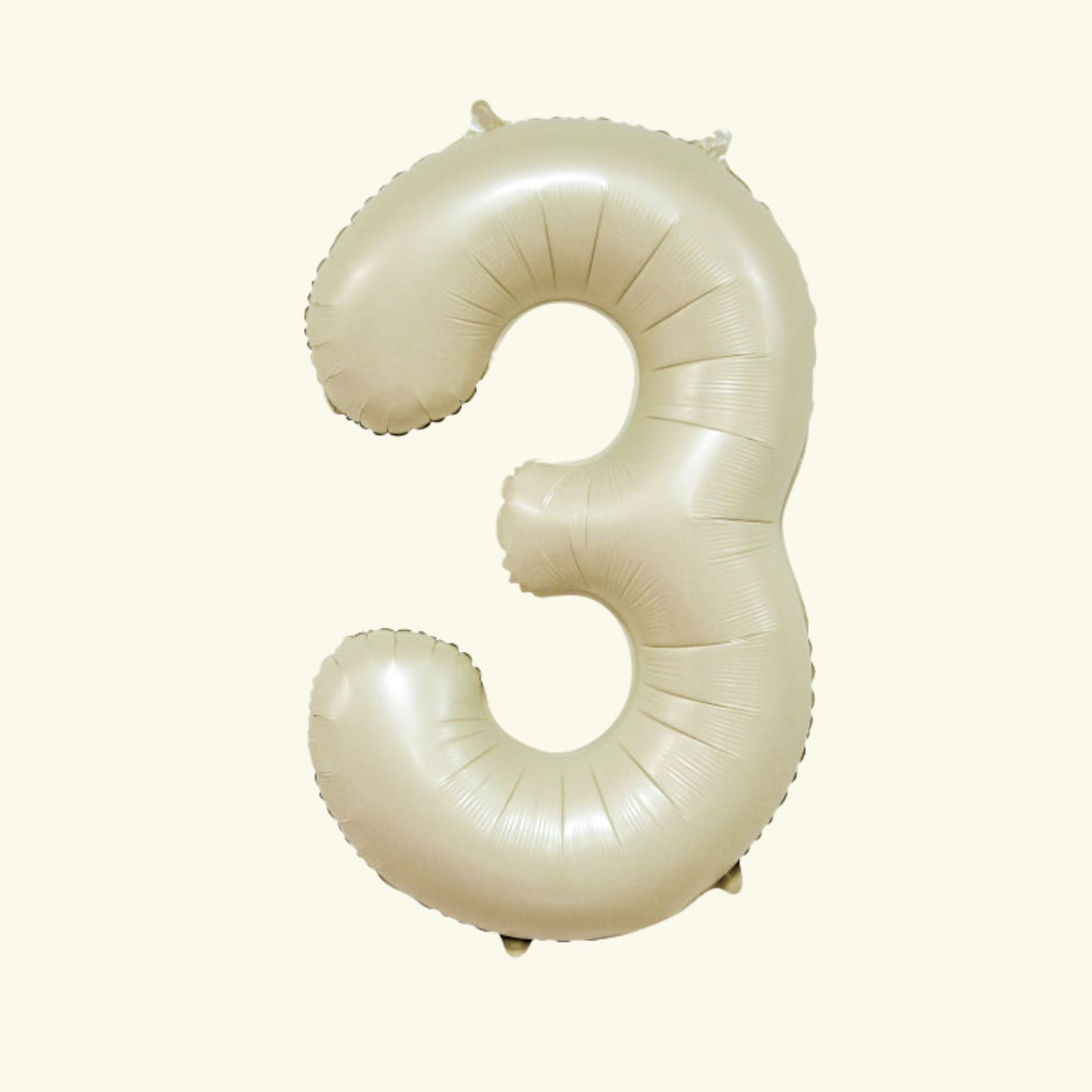 34-Inch Beige Helium Quality Birthday Party Foil Number Balloons
