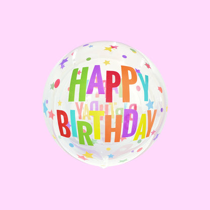 Star Birthday Clear Bubble Balloon