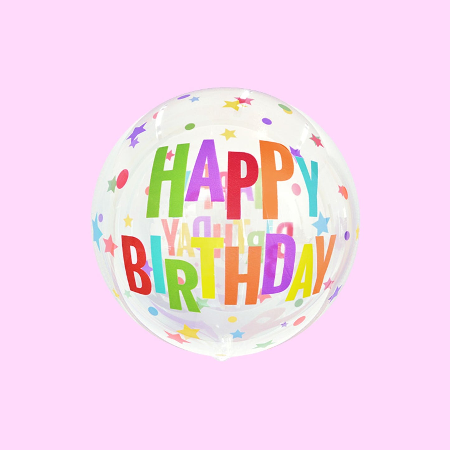 Star Birthday Clear Bubble Balloon