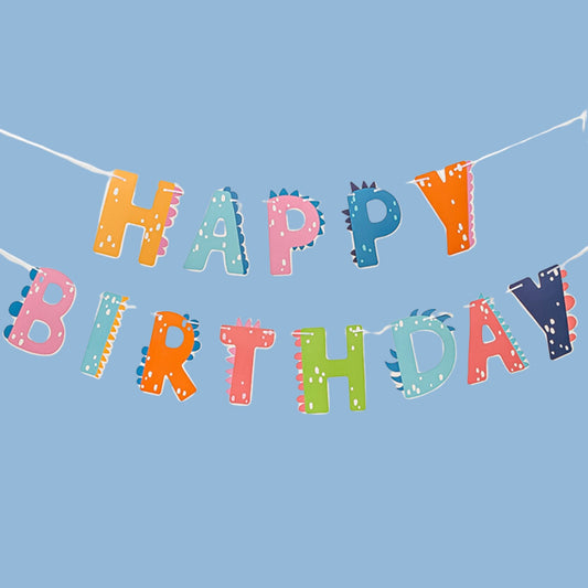 Dinosaur Birthday Letter Banner