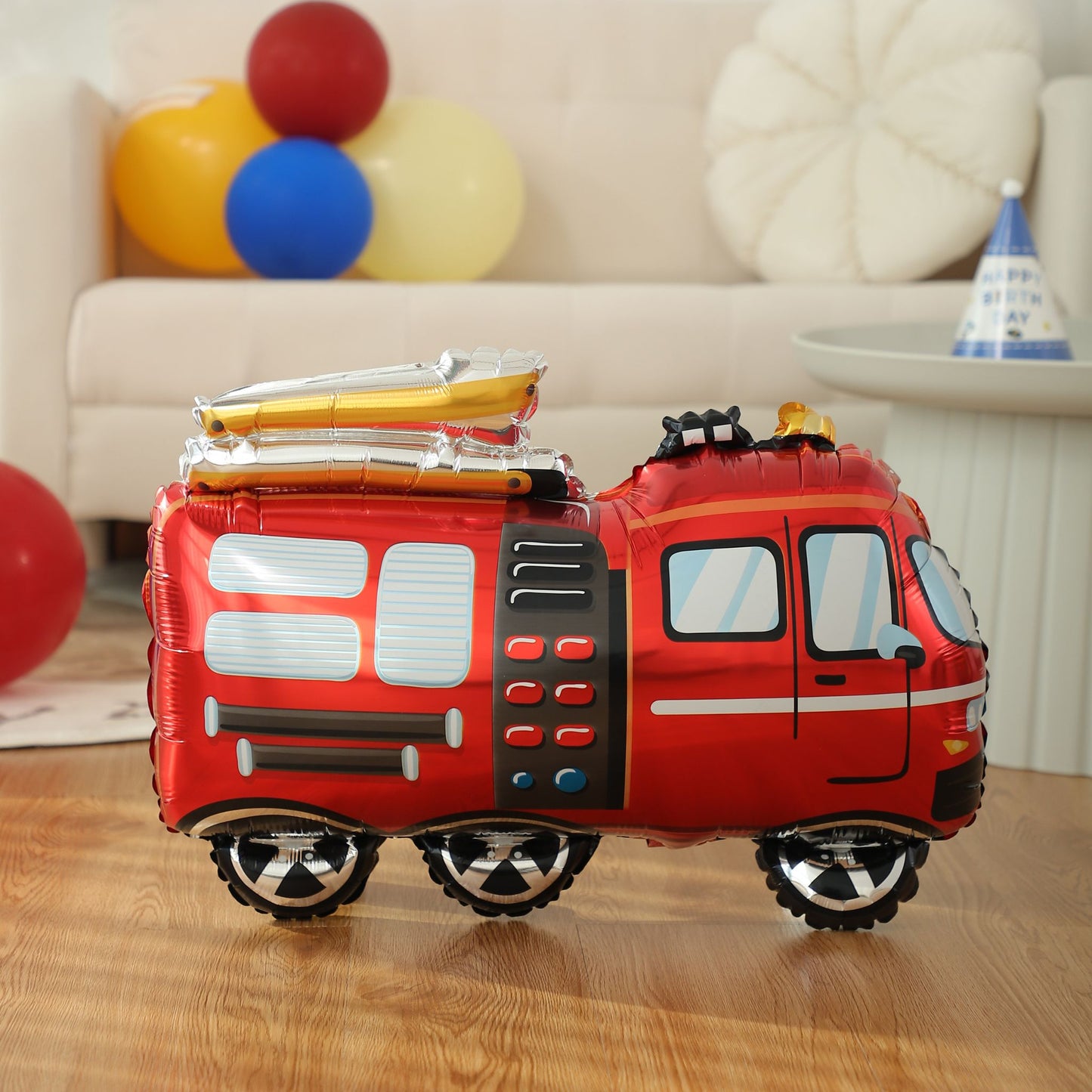 26 Inch Fun Helium Quality Fire Truck Foil Balloon