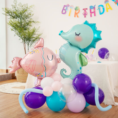 38 Inch Cute Helium Quality Sea Horse Foil Balloon