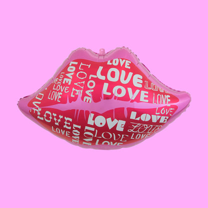 27 inch Kiss Lip Love Foil Balloon