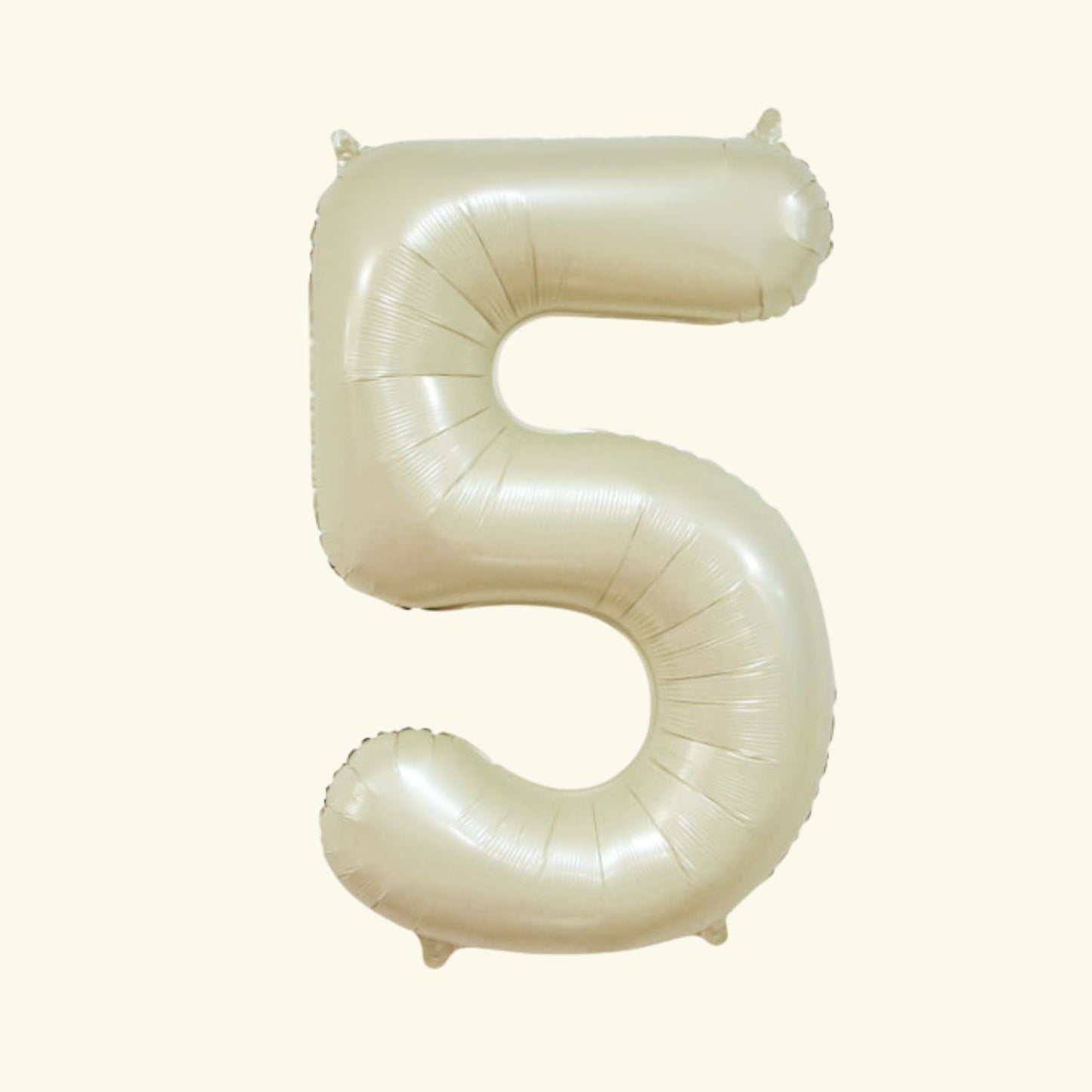 34-Inch Beige Helium Quality Birthday Party Foil Number Balloons