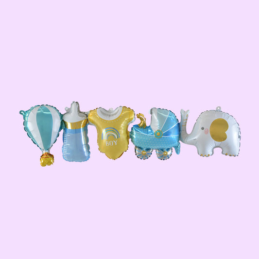 Baby Boy Pastel Blue Foil Balloon Garland