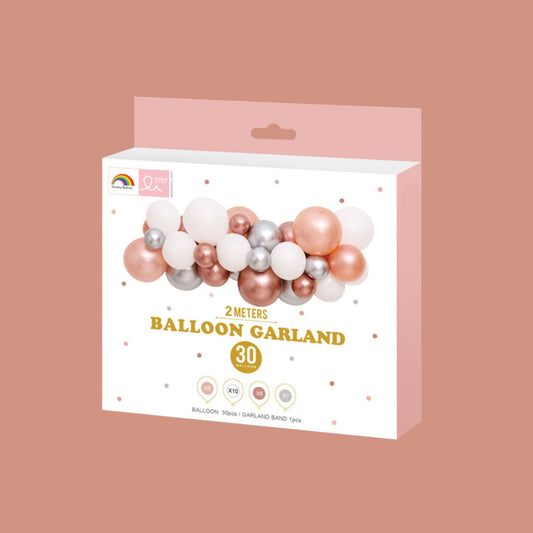 Rose Gold Latex Balloon Garland Kit (Dozen)