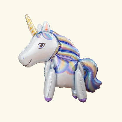 22 Inch Purple Air Fill Stand Up Unicorn Foil Balloon