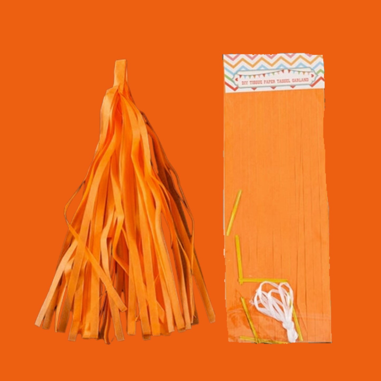 Orange Paper Tassel