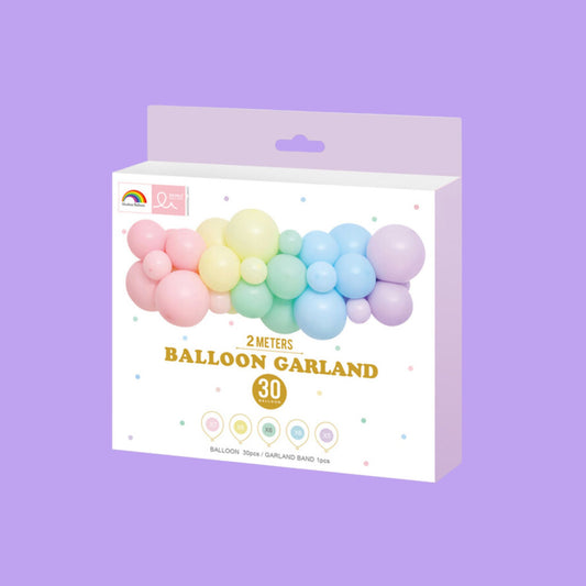 Pastel Rainbow Latex Balloon Garland Kit
