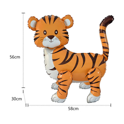 Tiger Button Foil Balloon