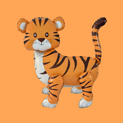 Tiger Button Foil Balloon